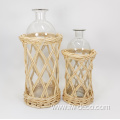 custom rattan plaited decorative bottle